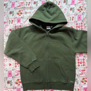 TNA Sweat fleece Perfect Fit Olive Green Full-Zip Hoodie Limited edition color